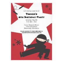 Invitación de la fiesta de cumpleaños de Ninja