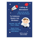 Invitación de la fiesta de cumpleaños del astronau