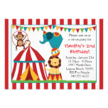 Invitación de la fiesta de cumpleaños del circo
