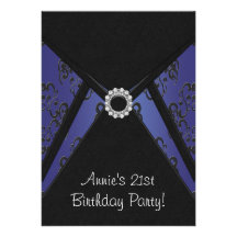 Invitación de la fiesta de cumpleaños del damasco 