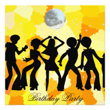 Invitación de la fiesta de cumpleaños del disco de