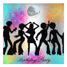 Invitación de la fiesta de cumpleaños del disco de