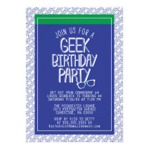 Invitación de la fiesta de cumpleaños del friki