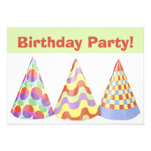 Invitación de la fiesta de cumpleaños del gorra de