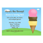Invitación de la fiesta de cumpleaños del helado