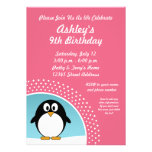 Invitación de la fiesta de cumpleaños del pingüino