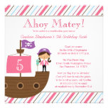 Invitación de la fiesta de cumpleaños del pirata d
