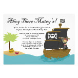 Invitación de la fiesta de cumpleaños del pirata d