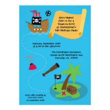 Invitación de la fiesta de cumpleaños del pirata d