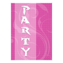 Invitación de la fiesta de cumpleaños del rosa del