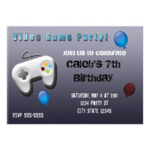 Invitación de la fiesta de cumpleaños del videojug