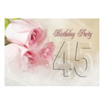 Invitación de la fiesta de cumpleaños por 45 años