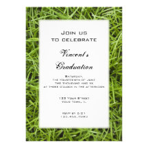 Invitación de la fiesta de graduación de la hierba