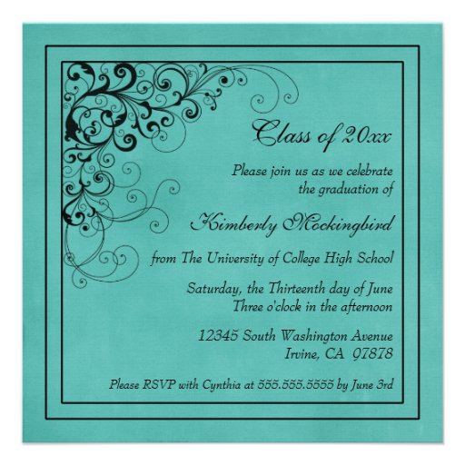 Invitación de la fiesta de graduación de los remol