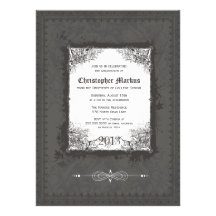 Invitación de la fiesta de graduación del marco de