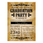 Invitación de la fiesta de graduación del vintage