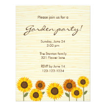 Invitación de la fiesta de jardín