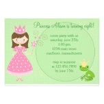 Invitación de la fiesta de la princesa cumpleaños