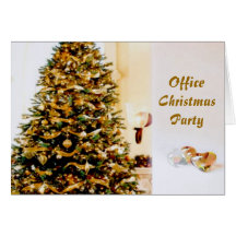 Invitación de la fiesta de Navidad de la oficina Felicitación