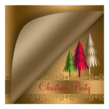 Invitación de la fiesta de Navidad de los árboles 