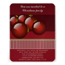 Invitación de la fiesta de Navidad de los ornament