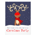 Invitación de la fiesta de Navidad de Rudolph
