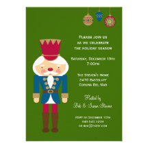 Invitación de la fiesta de Navidad del cascanueces