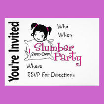 Invitación de la fiesta de pijamas invitaciones