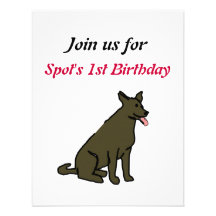 Invitación de la fiesta del cumpleaños del perro