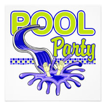 Invitación de la fiesta en la piscina