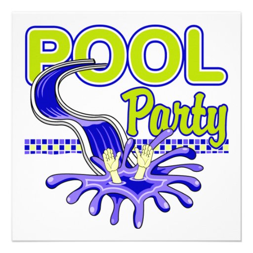 Invitación de la fiesta en la piscina