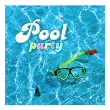 Invitación de la fiesta en la piscina