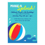 Invitación de la fiesta en la piscina del cumpleañ