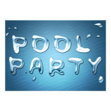 invitación de la fiesta en la piscina: líquidos