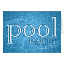 invitación de la fiesta en la piscina: starshine felicitación