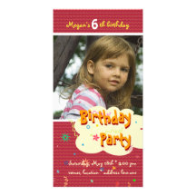 Invitación de la foto de la fiesta del cumpleaños  tarjetas con fotos personalizadas