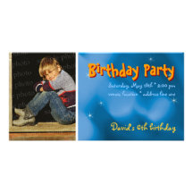 Invitación de la foto de la fiesta del cumpleaños  tarjetas fotograficas personalizadas