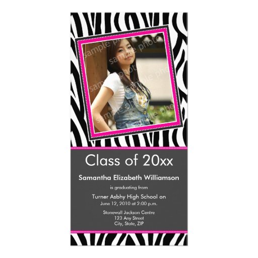 Invitación de la foto de la graduación del estampa tarjetas fotográficas personalizadas