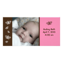Invitación de la foto de la niña de la mariposa tarjetas fotograficas personalizadas
