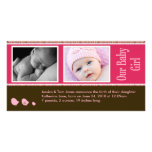 Invitación de la foto del bebé tarjeta con foto personalizada