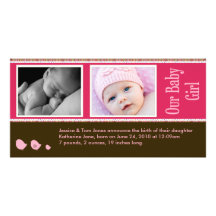 Invitación de la foto del bebé tarjeta con foto personalizada