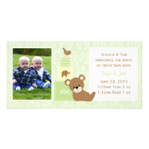 Invitación de la foto del bebé tarjeta fotografica personalizada