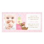 Invitación de la foto del bebé tarjeta con foto personalizada