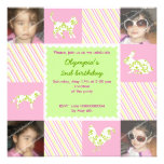 Invitación de la foto del cumpleaños de los animal