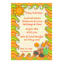 Invitación de la fruta cítrica del verano