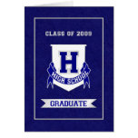Invitación de la graduación de estudios secundario tarjeta