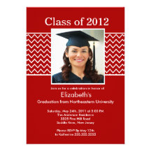 Invitación de la graduación de la foto de Chevron 