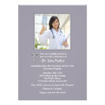 Invitación de la graduación de la foto del caduceo