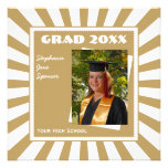 Invitación de la graduación de la foto del marco d