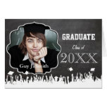 Invitación de la graduación de la pizarra su foto tarjetas